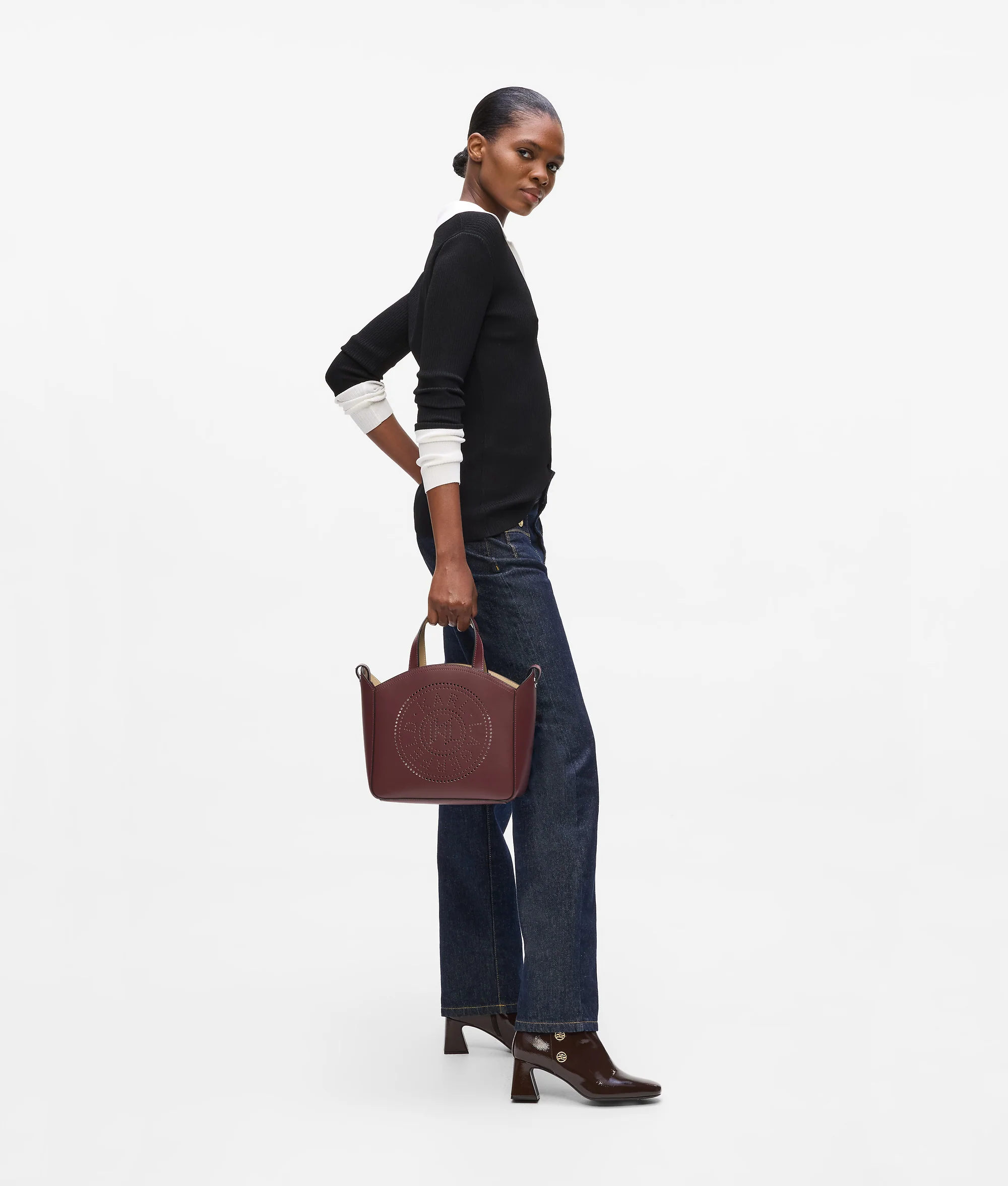 Petit sac cabas perforé K/Circle