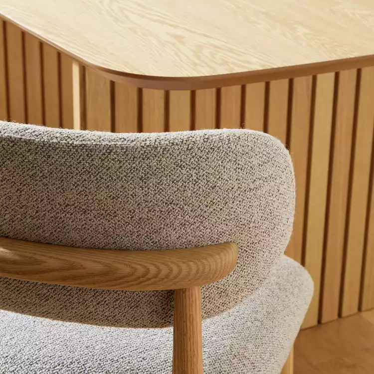 Habitat Crishel Oak Dining Table & 6 Natural Chairs