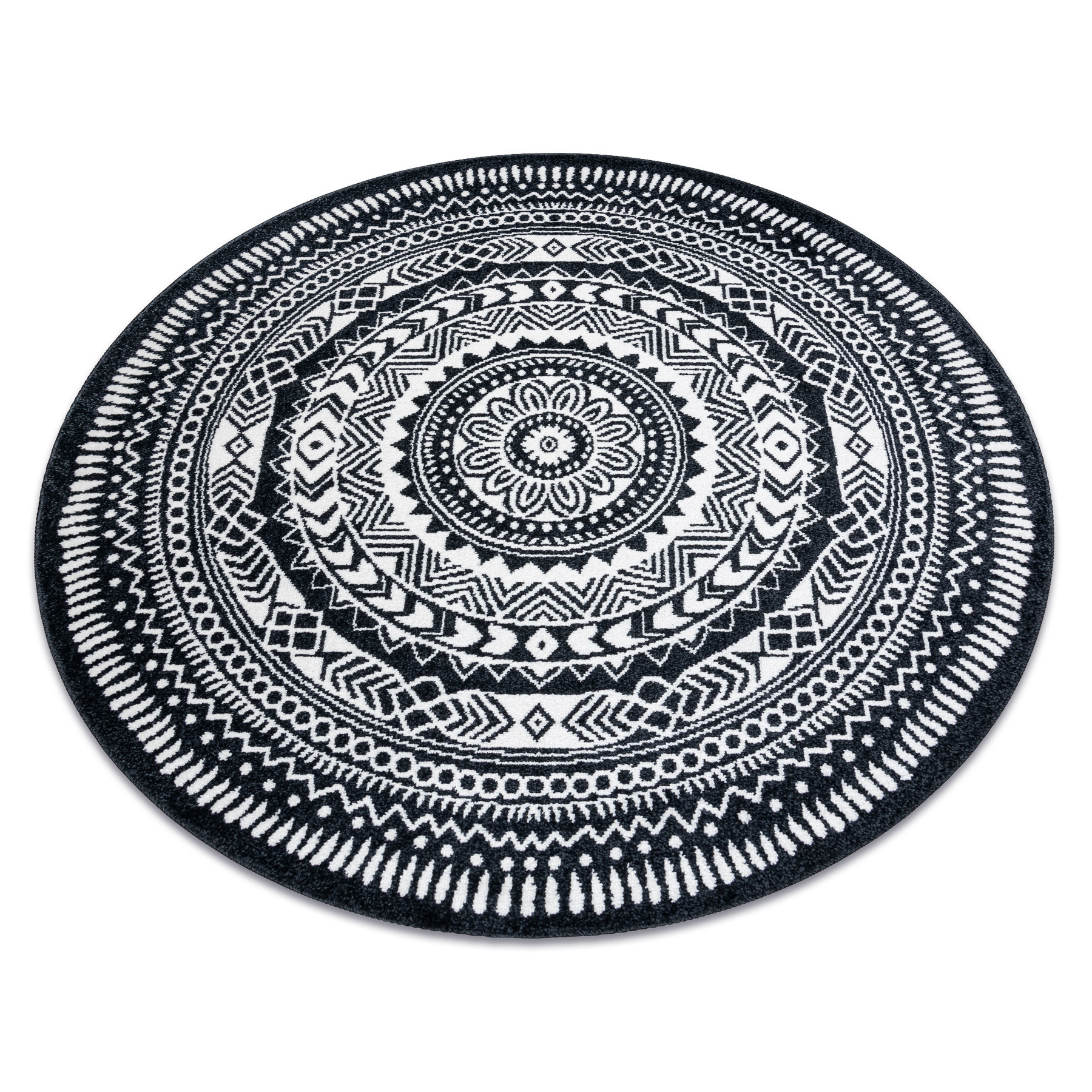 Dywan FUN Napkin serweta - czarny koło 100 cm