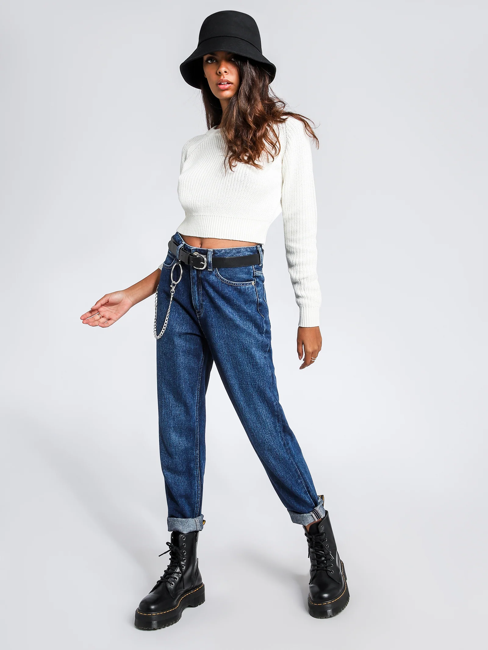 Brooklyn Crop Knit Sweater