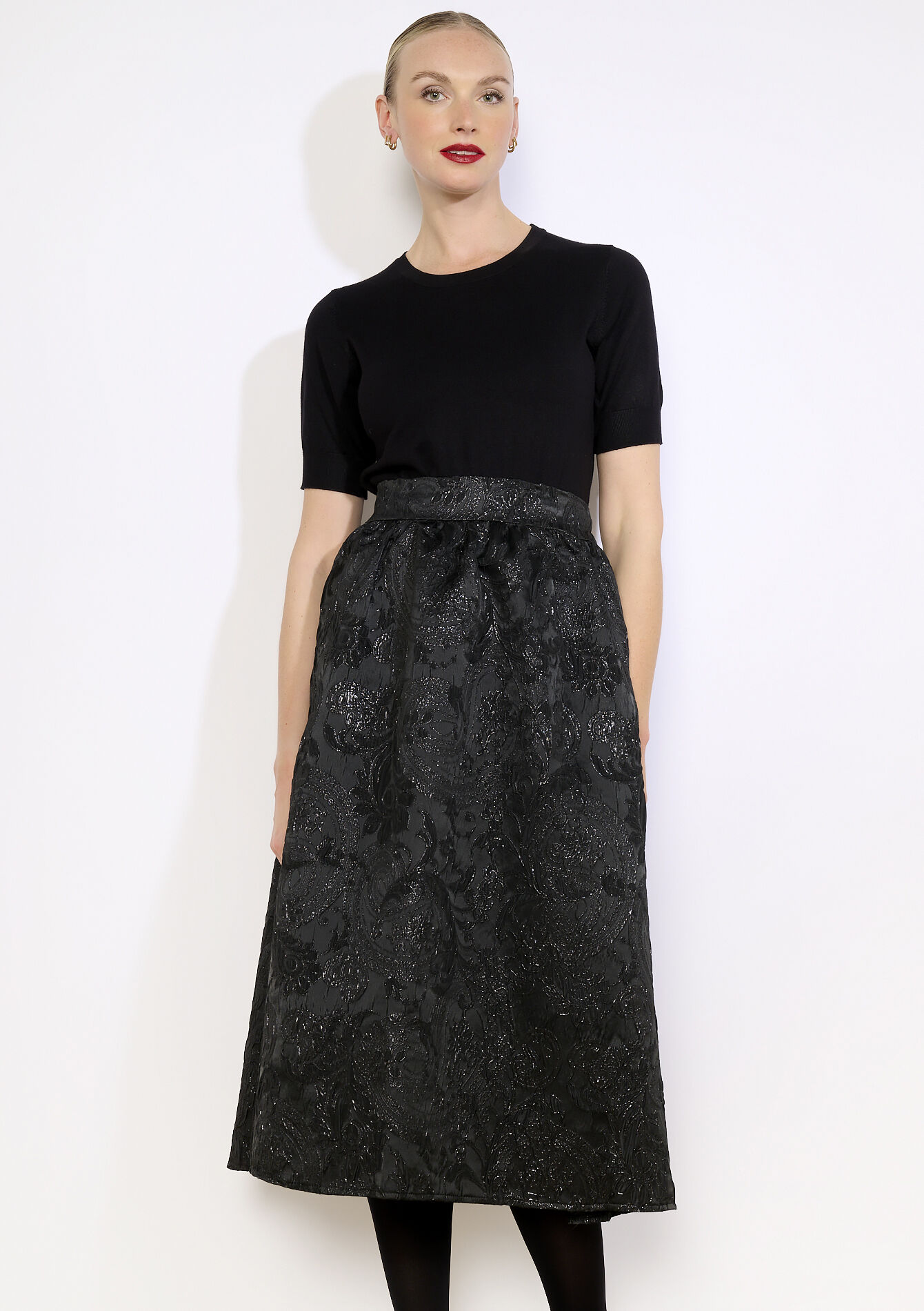 Jacquard midi-rok