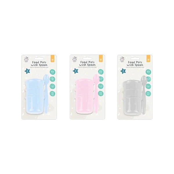 Baby Essentials Food Pots With Spoon