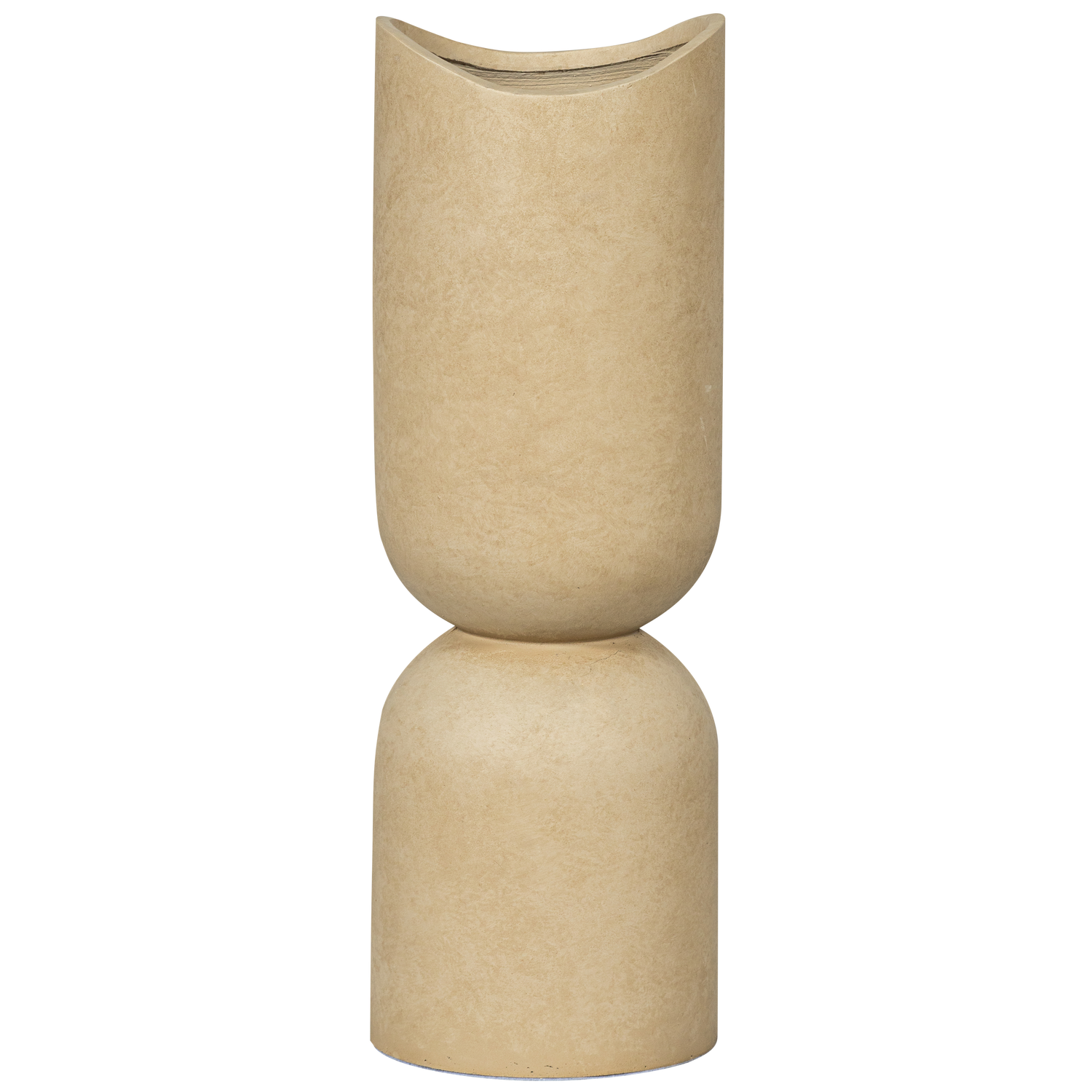 WOOOD vaas/plantenpot Mosi - Fiber Clay - Beige - 75x25 cm