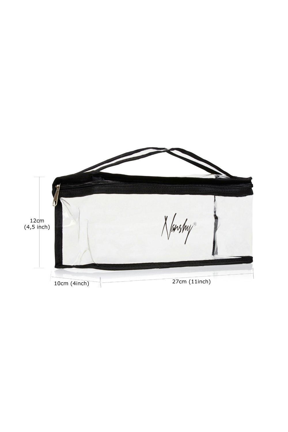 Nanshy See Through Clear Makeup Bag (Transparent/Black)
