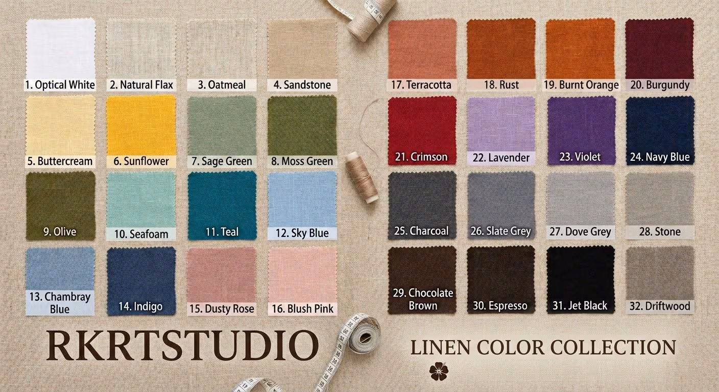 Custom Linen Sofa Cover with Oatmeal Skirt – Rustic Farmhouse Couch Slipcover