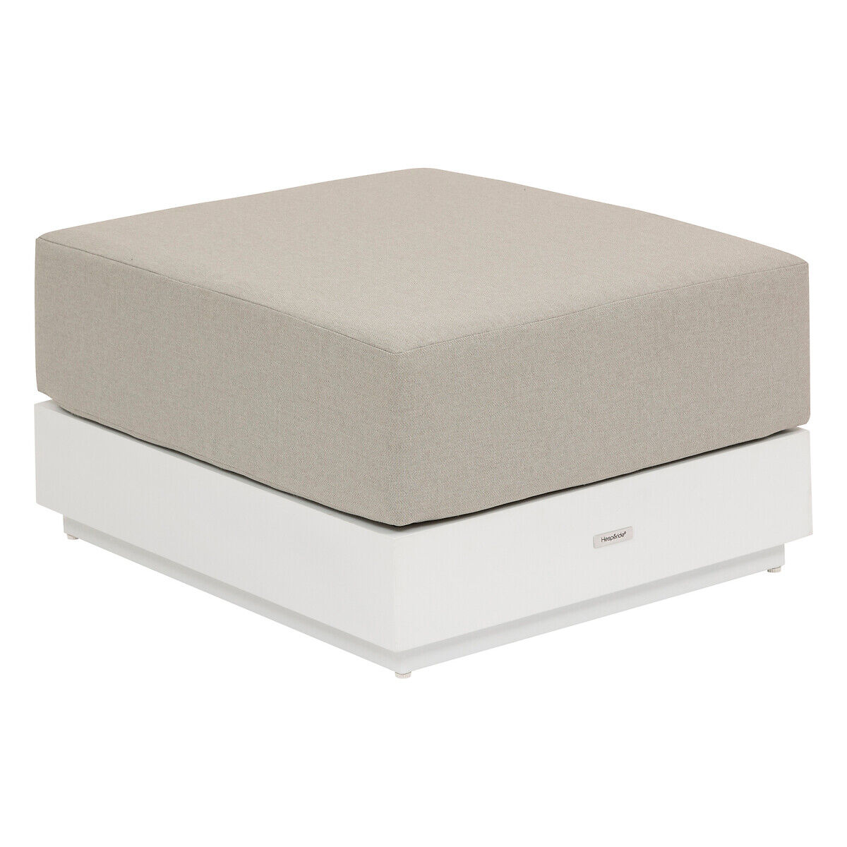 Pufe ALLURE alumínio branco