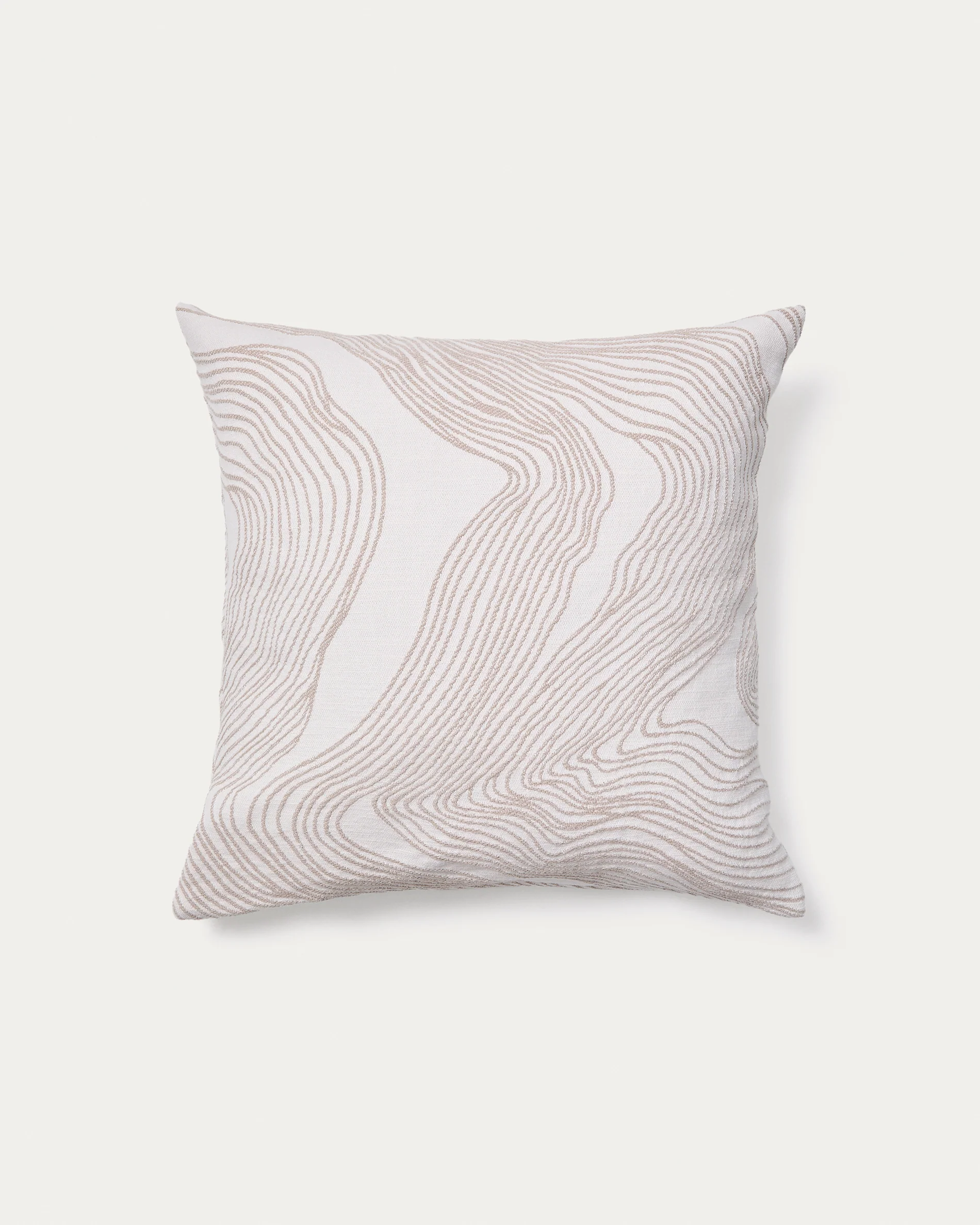 Ondara cushion cover with beige graphic detail 50 x 50cm