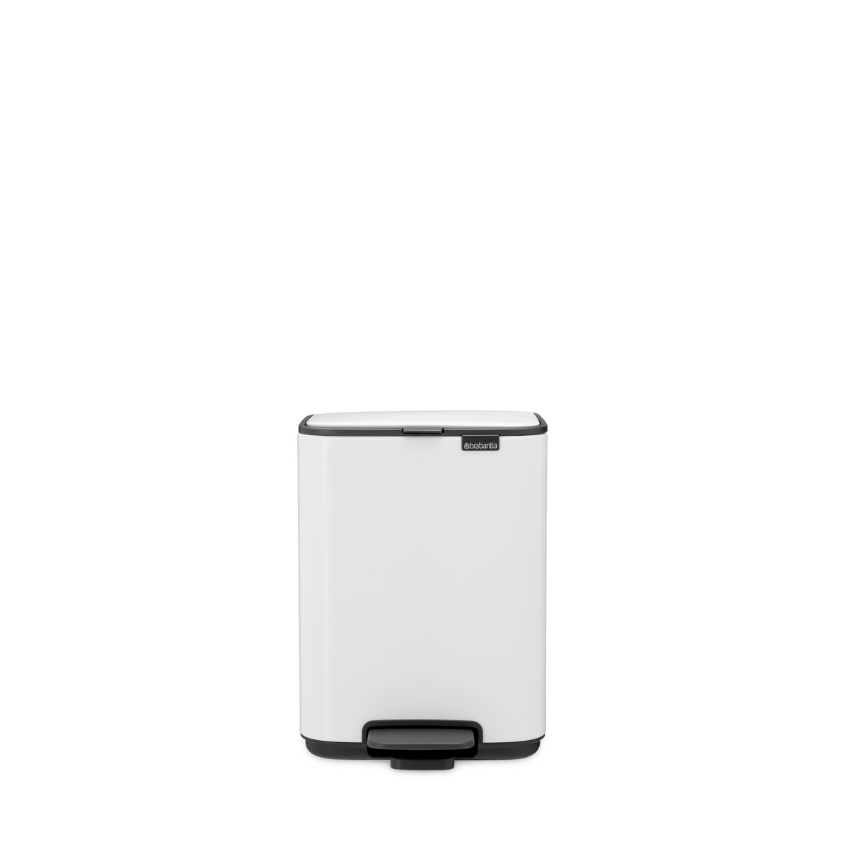 Brabantia Bo Pedaalemmer, 4 liter, stil sluitend, kunststof binnenemmer - White