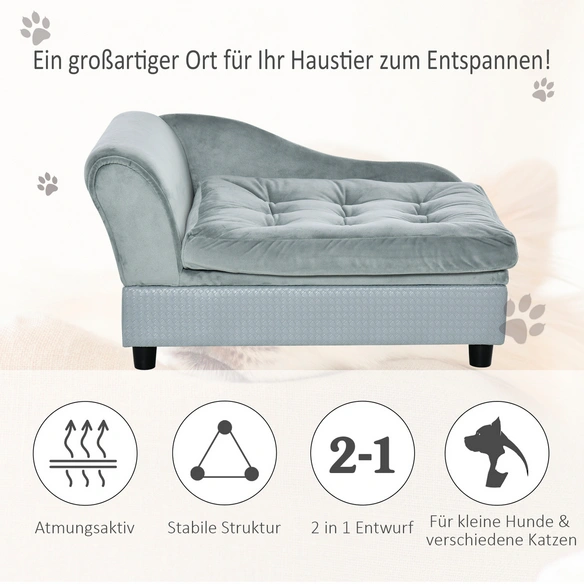 Hunde-Sofa, BxL: 45 x 15 cm, hellblau