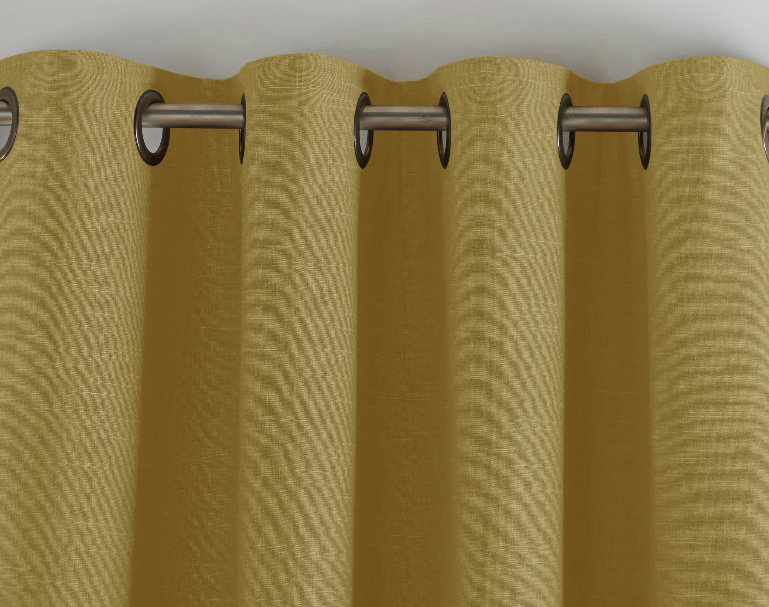 ALPS - Rideau à l'unité monté sur œillet 135x260 en coton vert