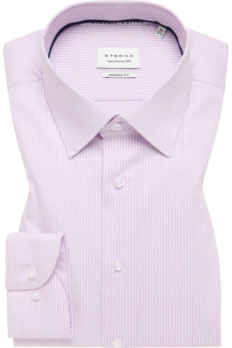 ETERNA Modern Fit Hemd pink, Gestreift