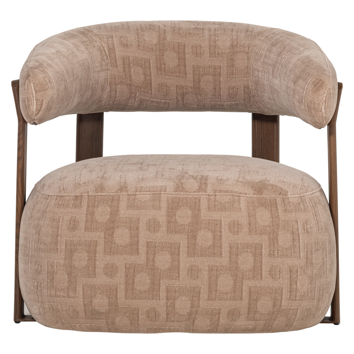 WOOOD fauteuil Foon - Structuurstof - Zand - 78x82x73