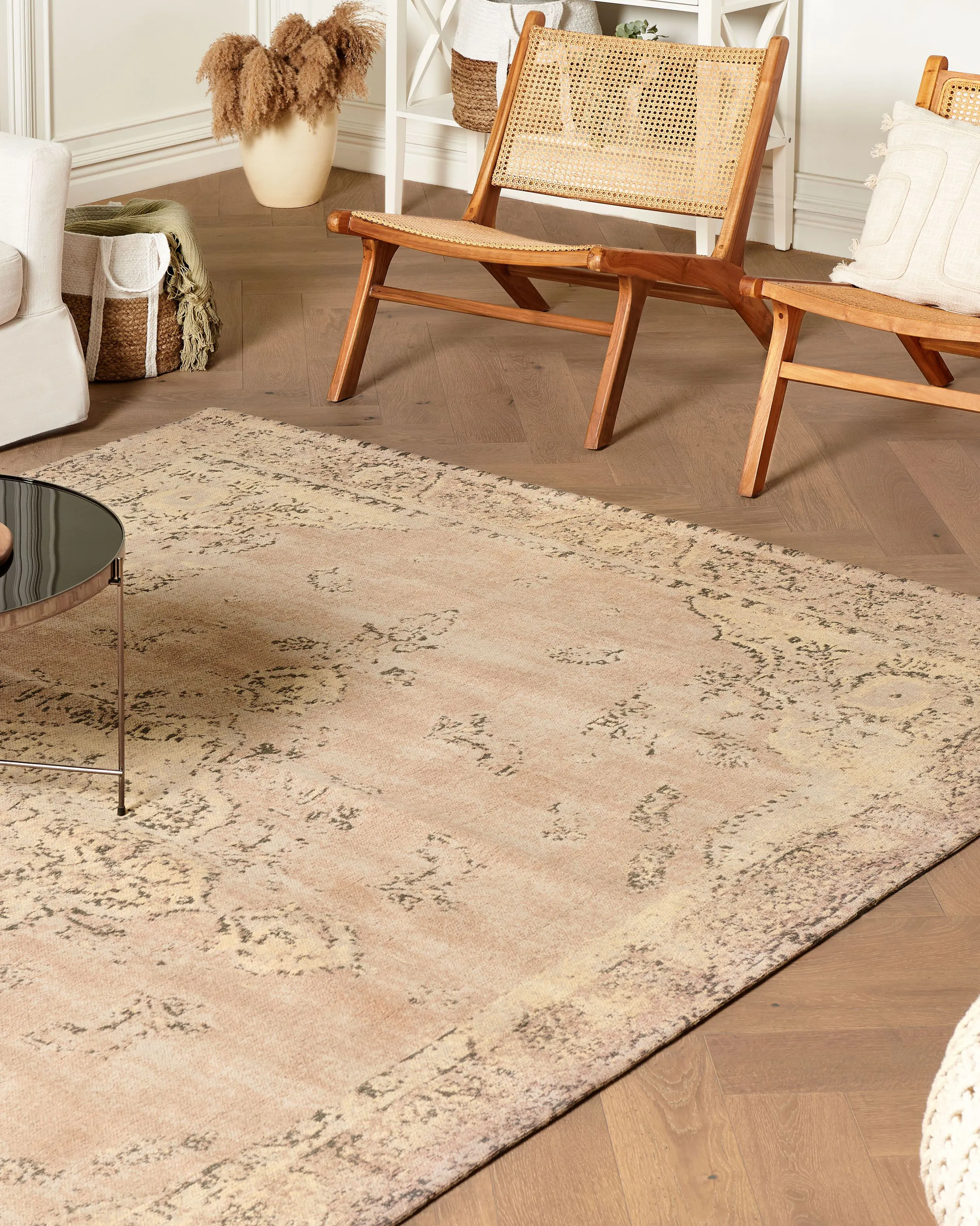 Rug MATARIM Beige 200 x 300 cm Cotton