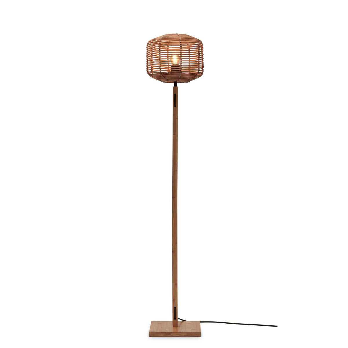 GOOD&MOJO vloerlamp Tanami - bruin - Ø25cm