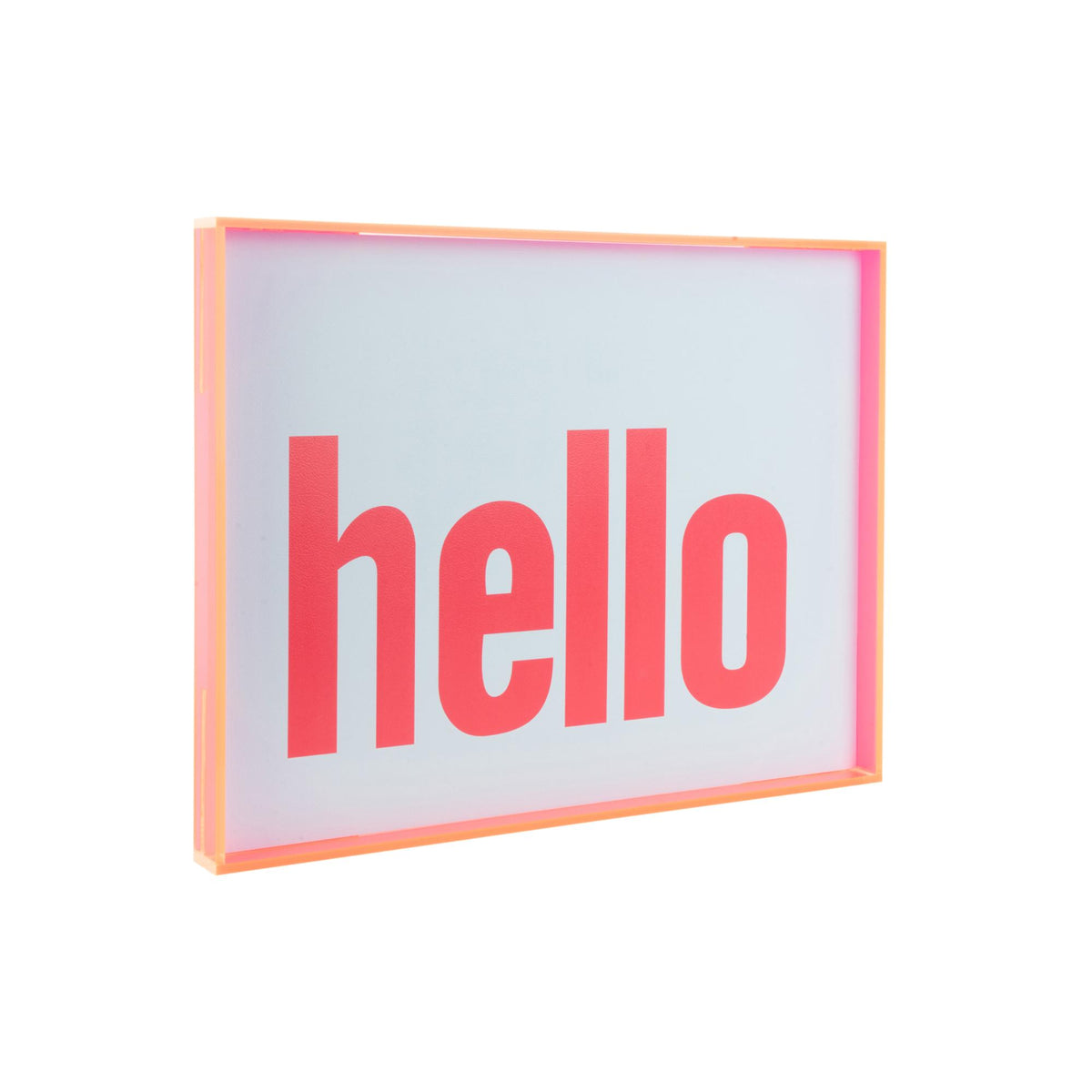 Present Time wanddecoratie Hello Large - roze - 3x41x31cm