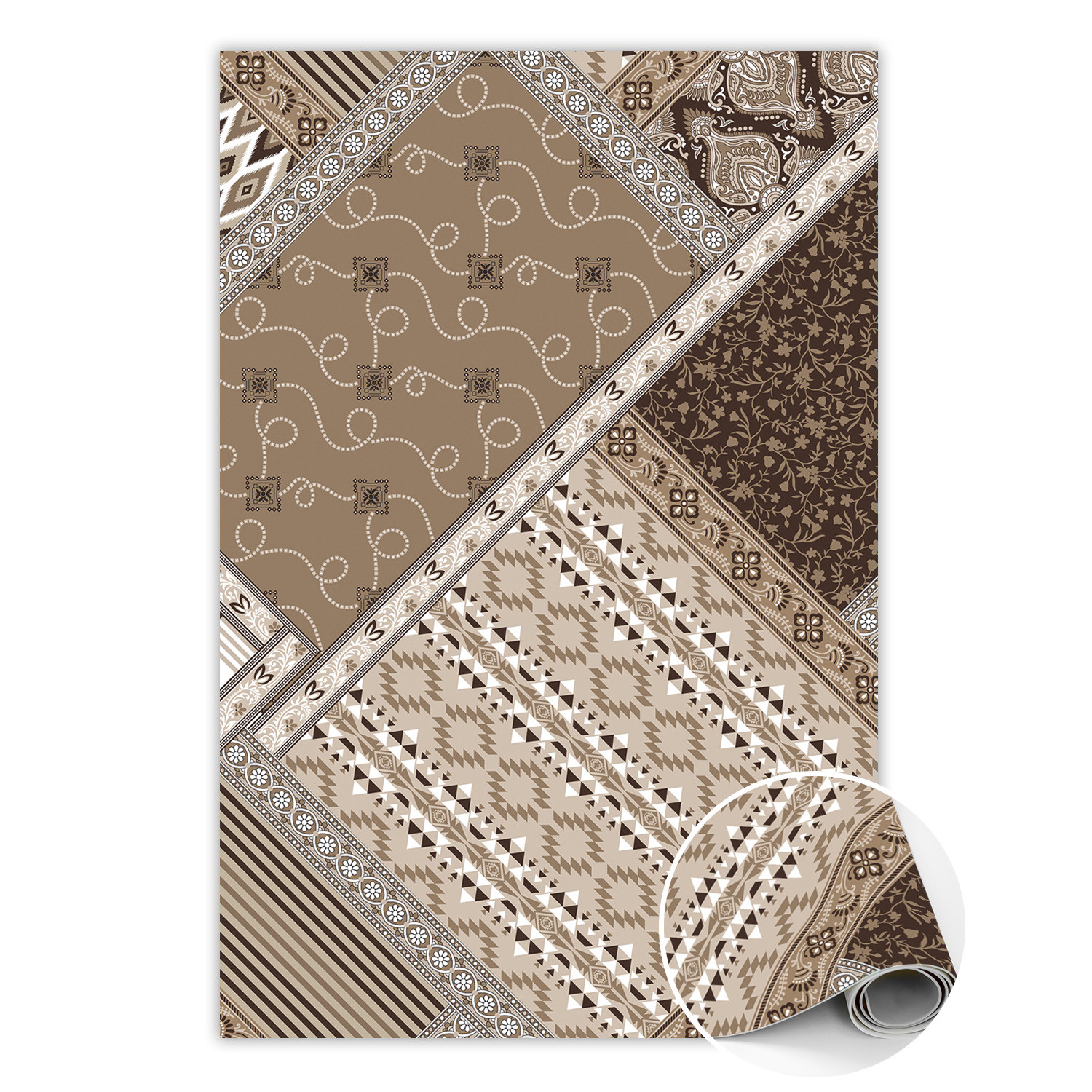 Dywan winylowy do domu Plamy i ornamenty 60 x 90 cm
