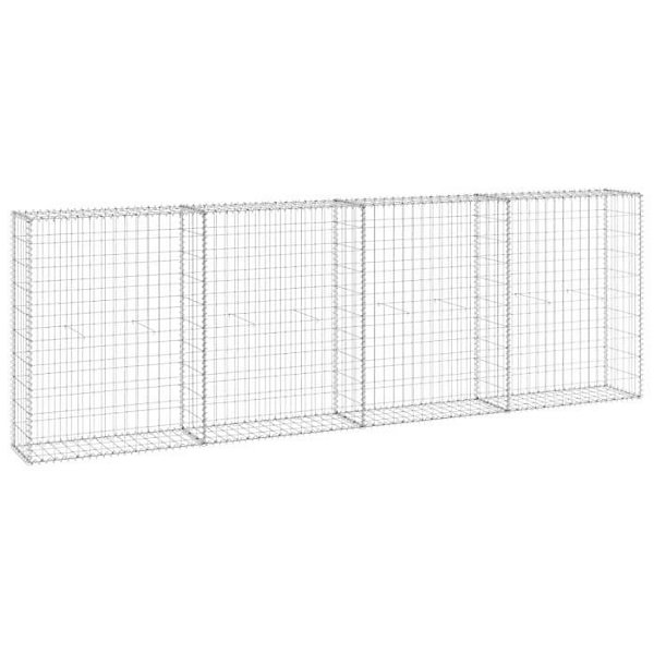 Mur en gabion avec couvercles Acier galvanisé 300x30x100 cm - VIDAXL - Grande capacité de charge - Rectangulaire
