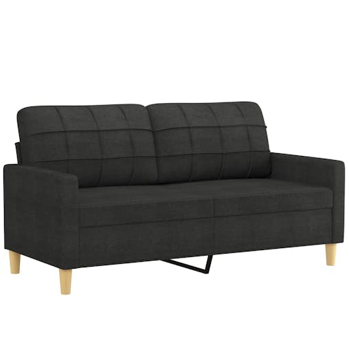 NNEVL 2-Seater Sofa Black 140 cm Fabric