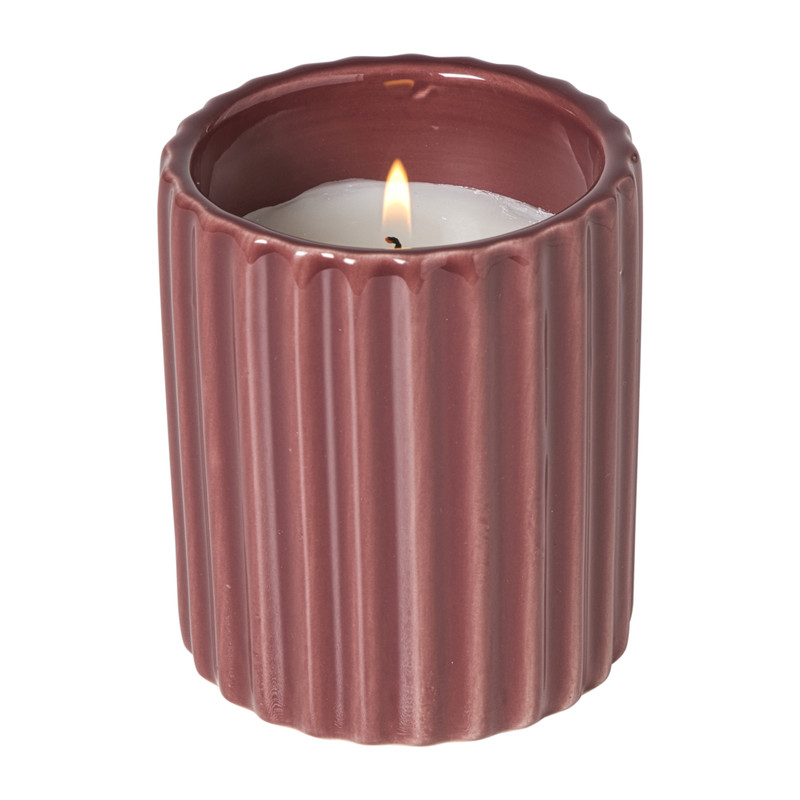 Kaars in potje - bordeauxrood - &Oslash;7.8x9 cm