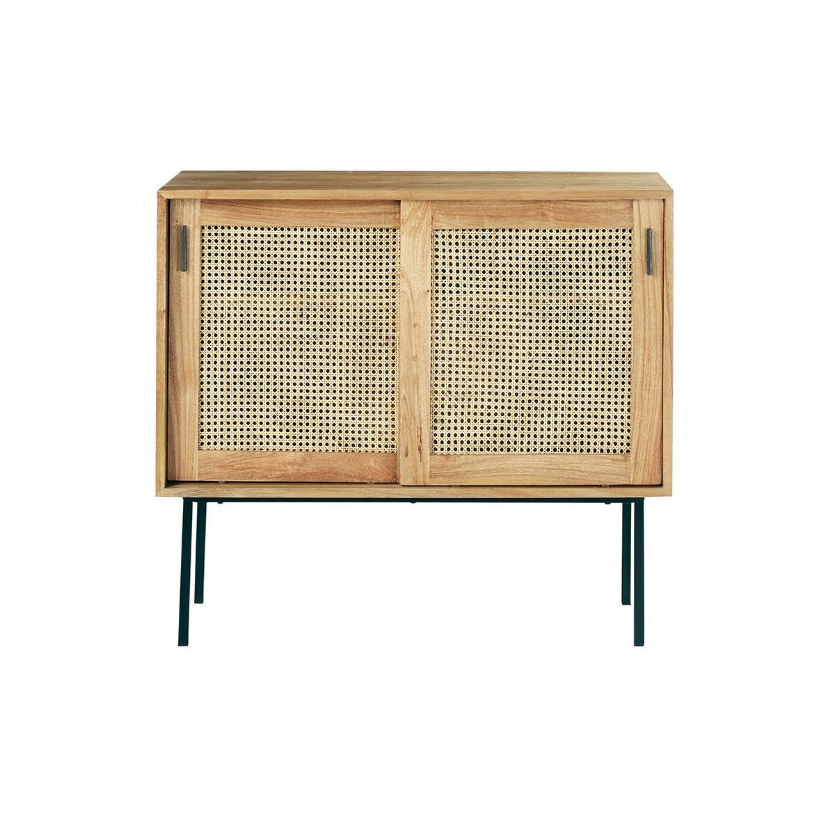 HANA - Commode en mindi massif et cannage 100 cm
