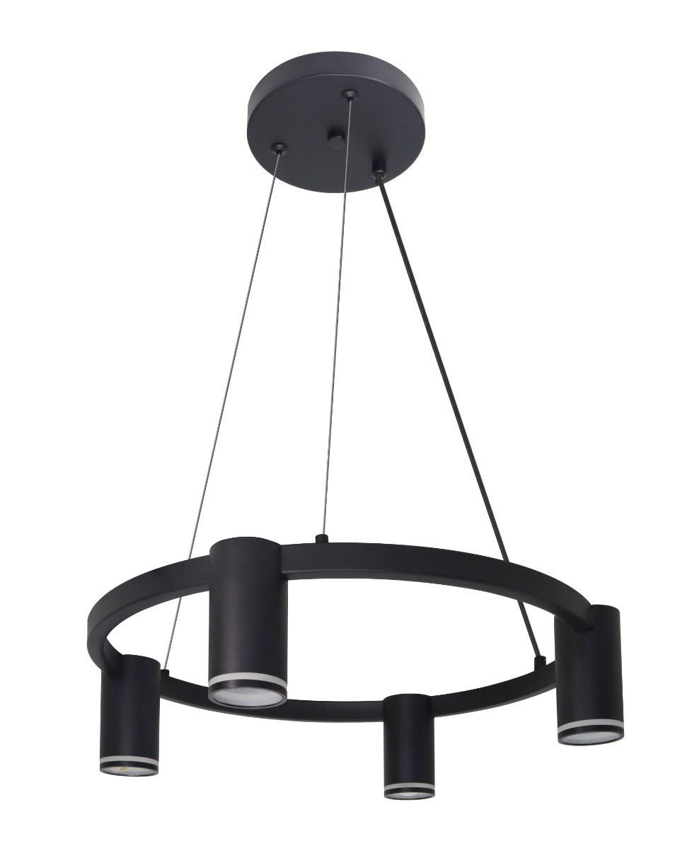 Lampa wisząca czarna Paris 4xGU10x12W wym: 100x47x47 cm Polux