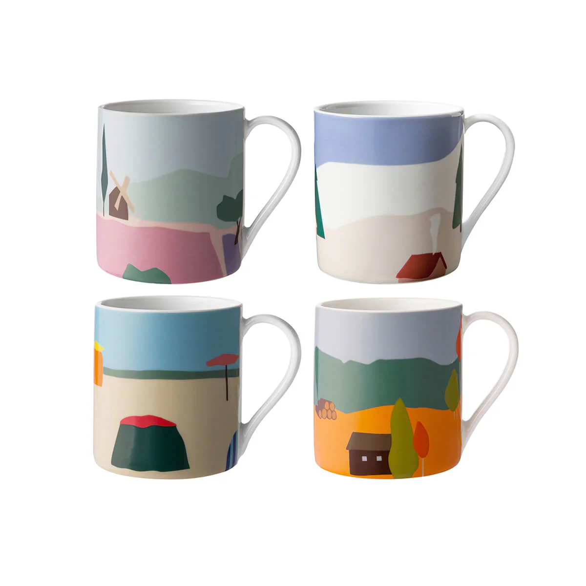 Coffret 4 mugs