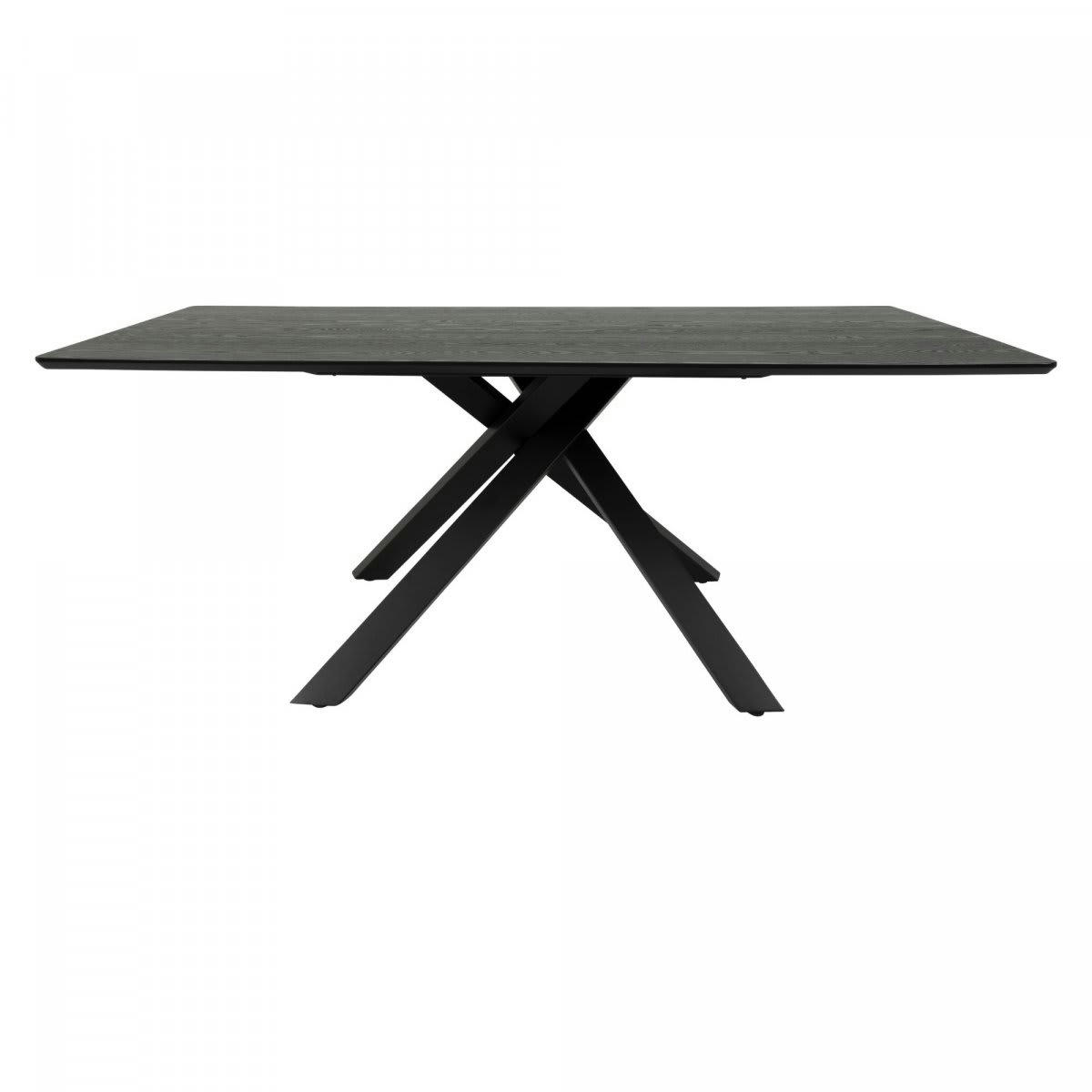 ROSE - Table à manger en bois noir pieds étoile ROSE