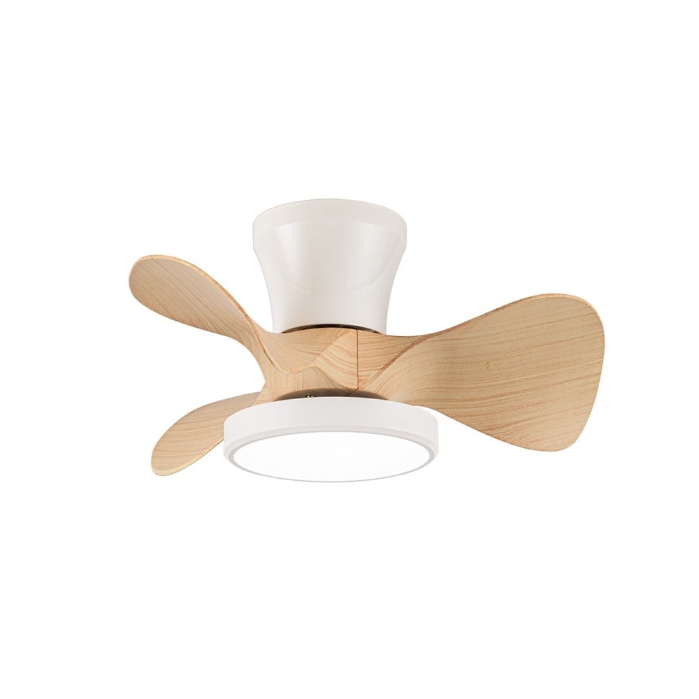 CristalRecord plafondventilator Moll - 1 lichts - 56 x 23.5  cm - wit hout