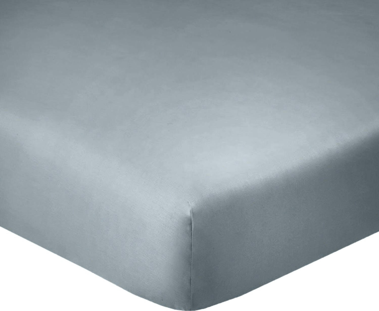 UNI BP - Drap Housse coton bleu 200x200 cm