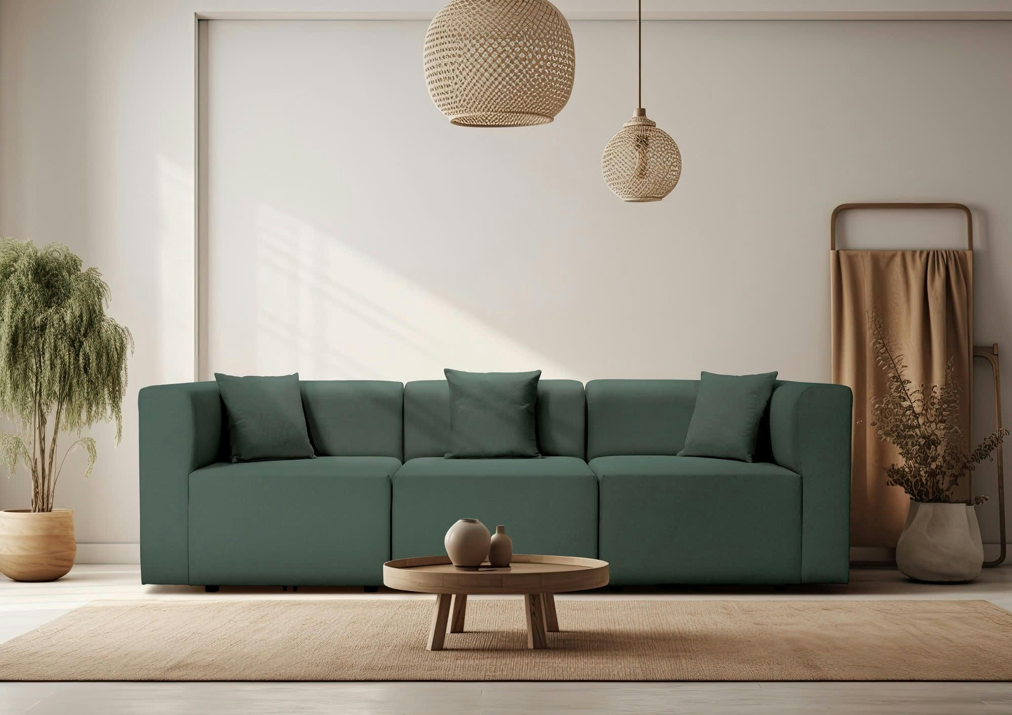 CENTAURI - Canapé modulable 3 places  en tissu