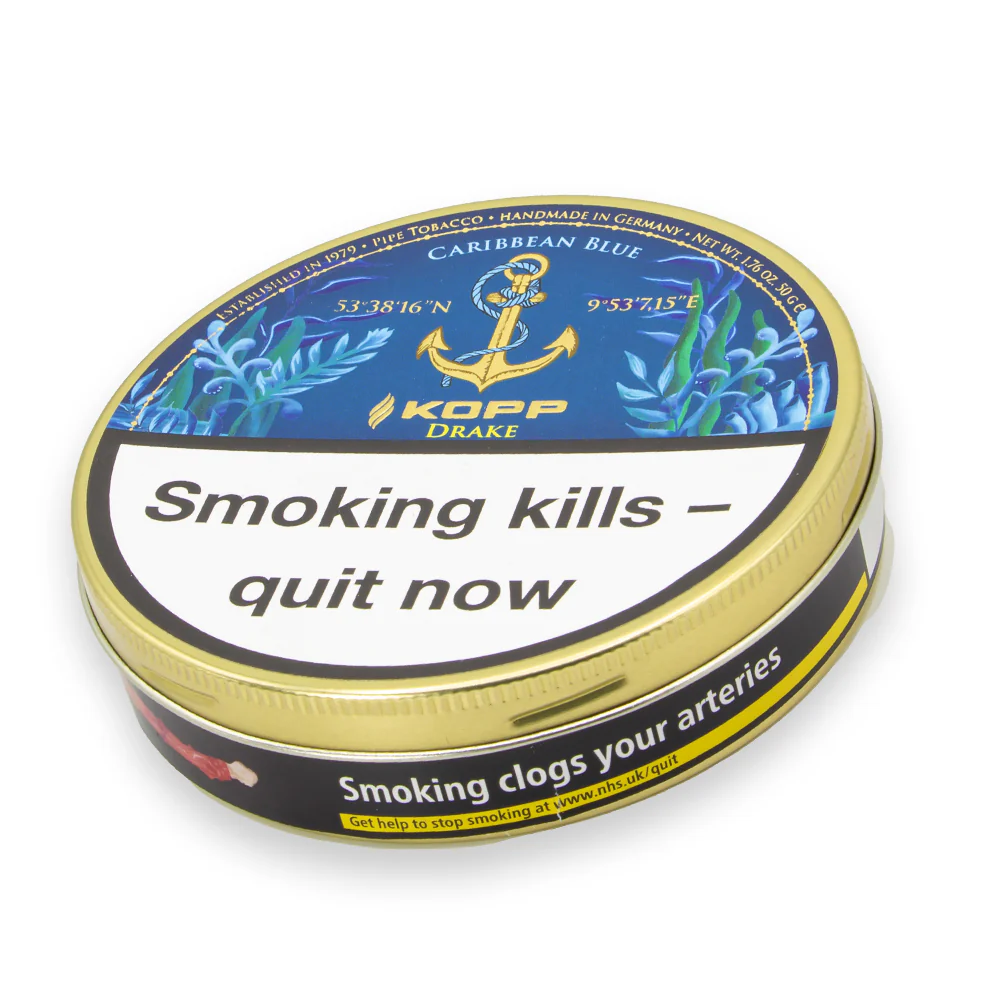 Kopp Caribbean Blue - Drake Pipe Tobacco 50g Tin