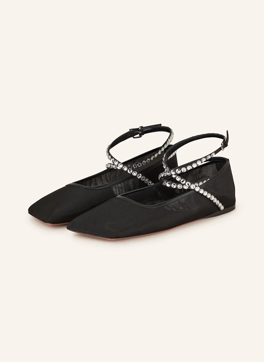AMINA MUADDI Ballerinas ANE mit Schmucksteinen