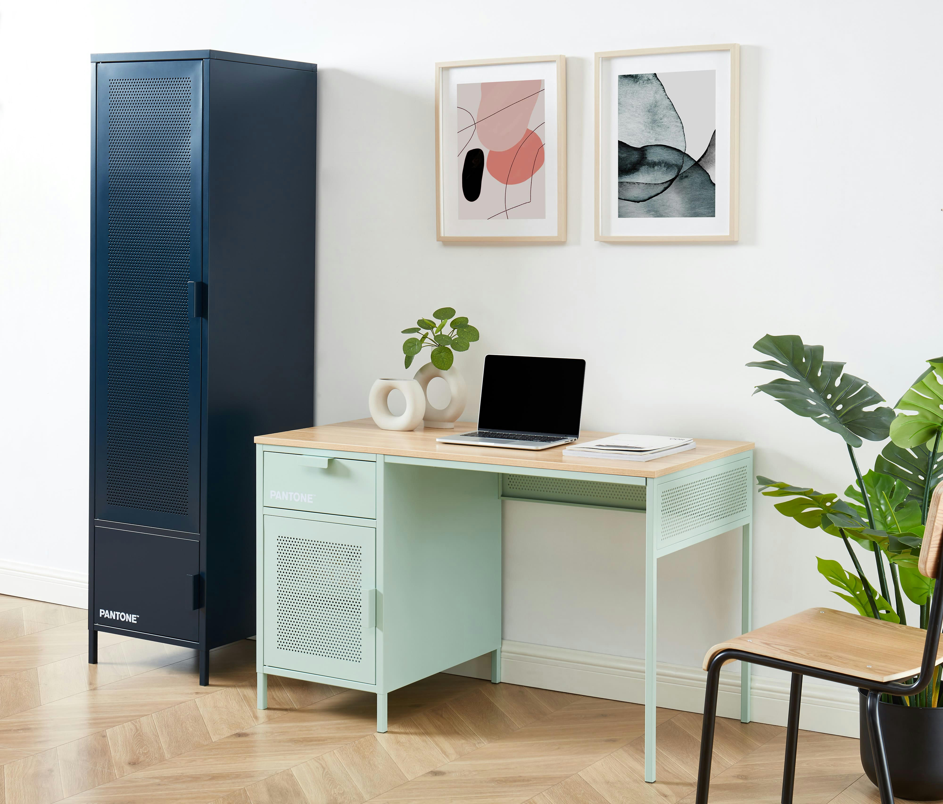 PANTONE - Bureau  métal vert menthe 120cm