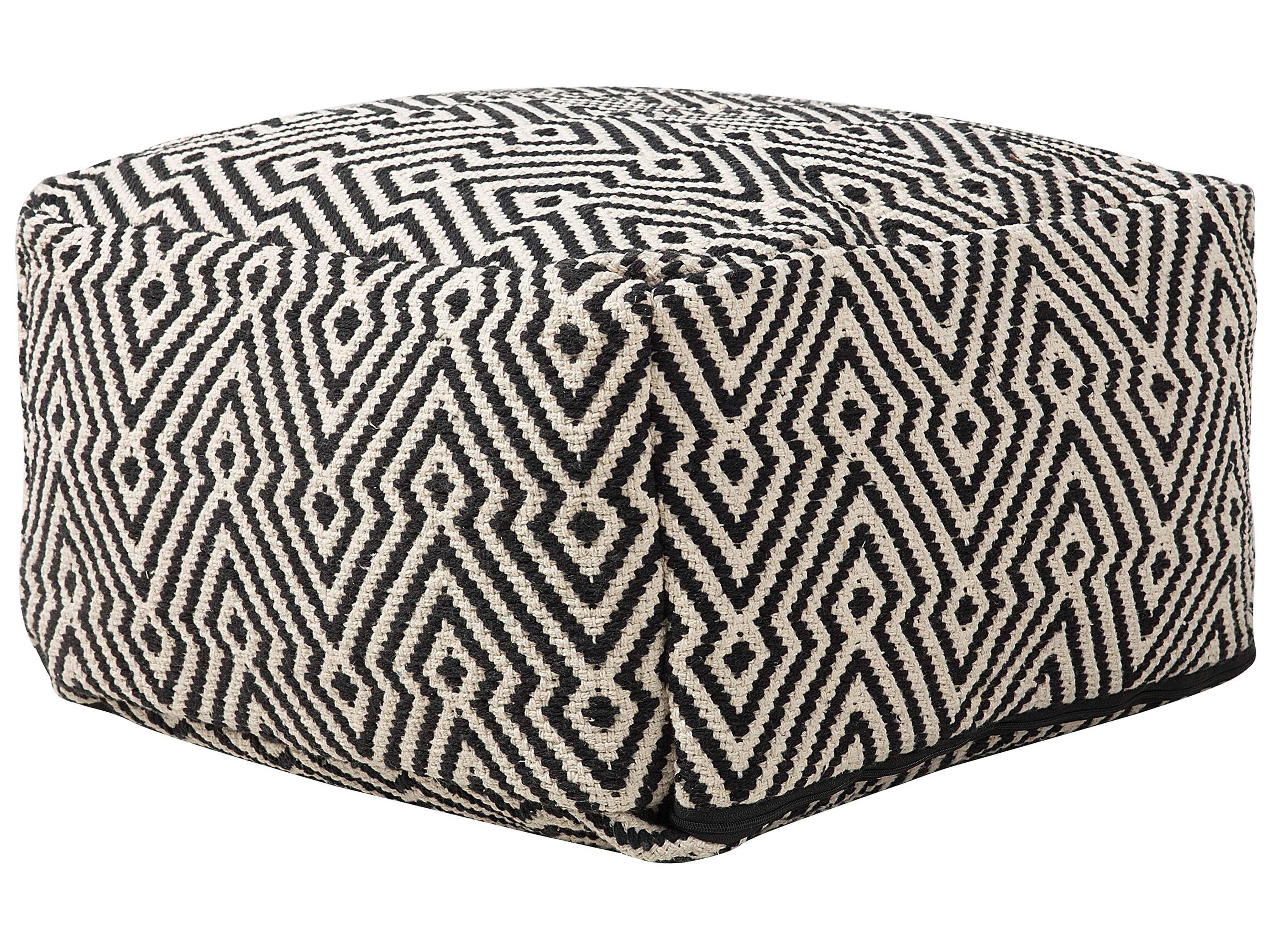 Pouffe MUKKI Cotton Black/ White