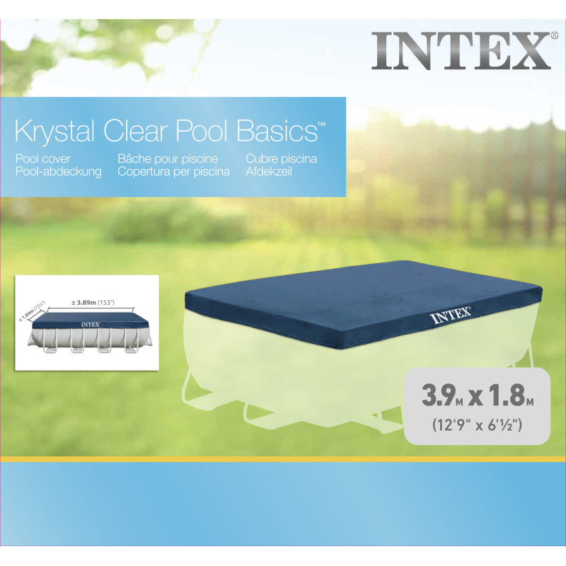Bâche de protection pour piscine tubulaire de 4 x 2 m INTEX