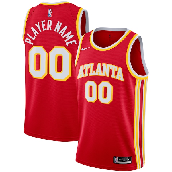 Atlanta Hawks Nike 2020/21 Swingman Custom Jersey - Icon Edition - Red