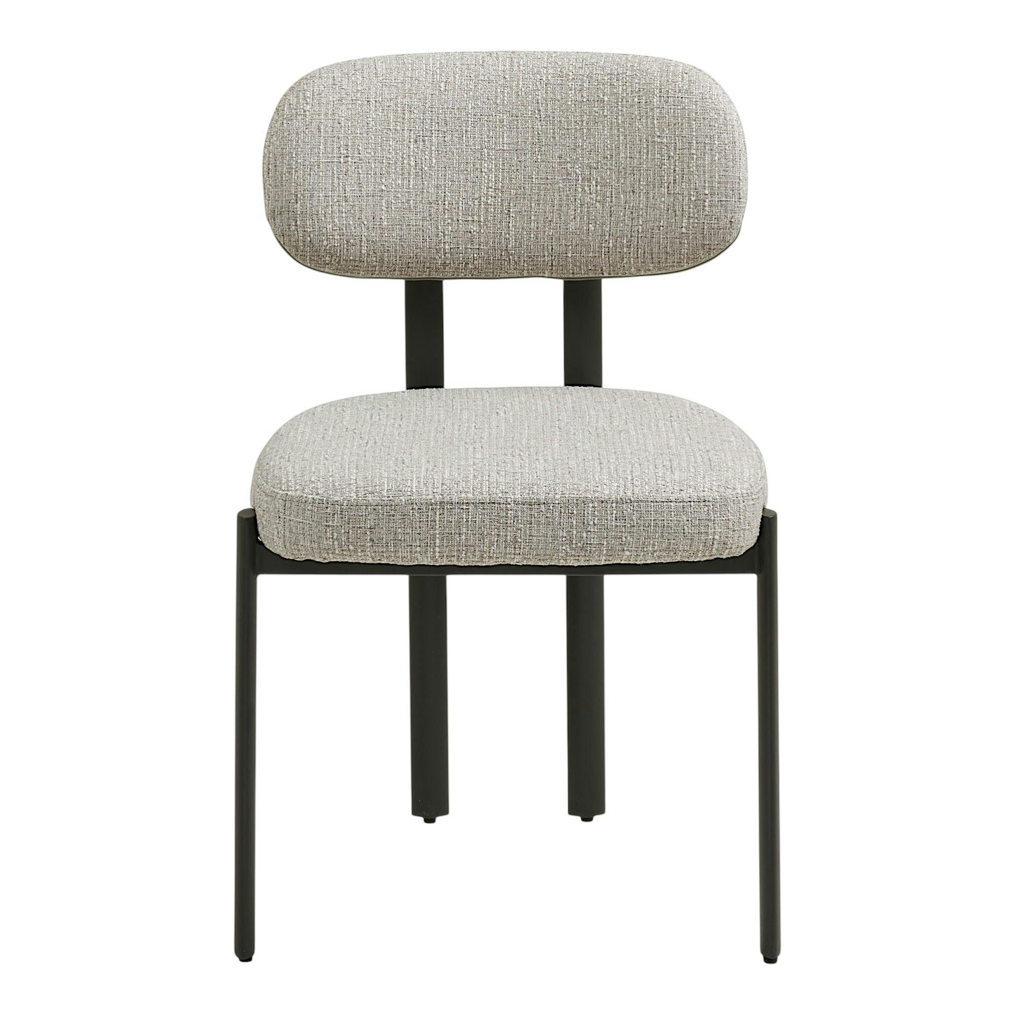 Chaise de salle à manger gris clair à double montant (lot de 2) BERLIN