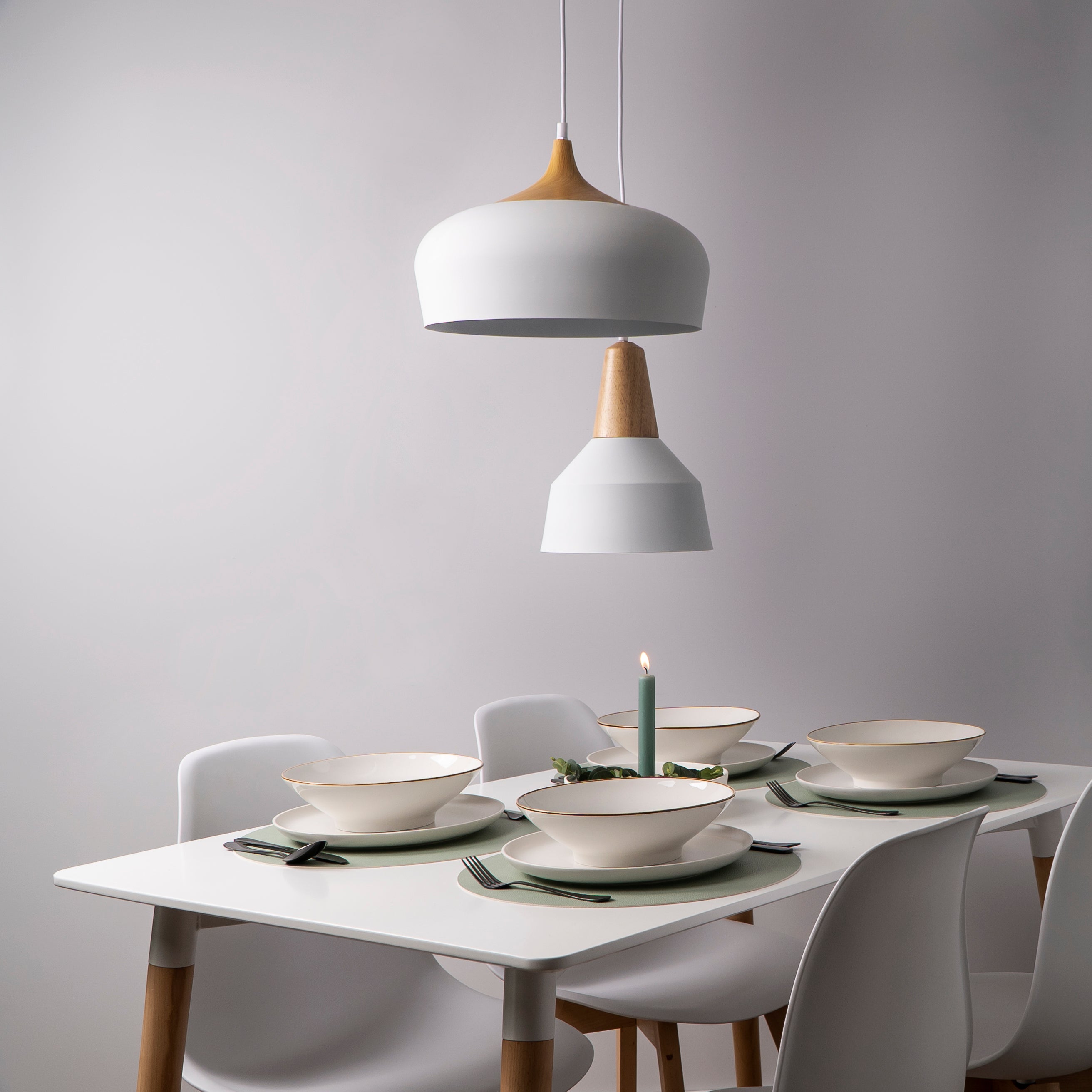 QUVIO Hanglamp wit rond - QUV5067L-WHITE