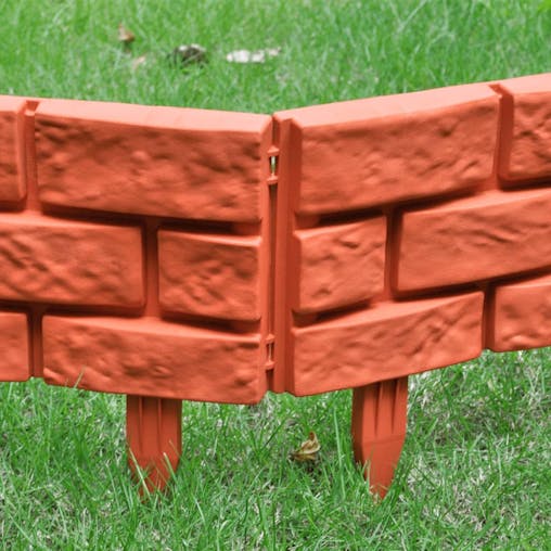 NNEVL Lawn Divider with Brick Design 11 pcs