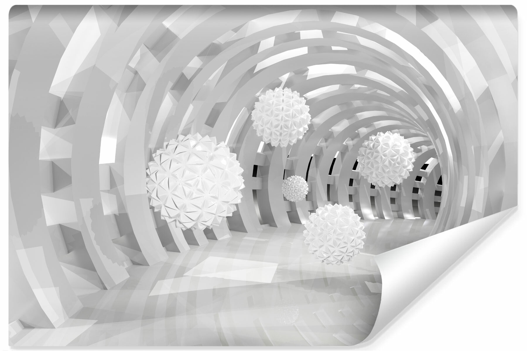 Fototapeta Do Biura Abstrakcyjny Tunel i Kule 3D 90x60cm