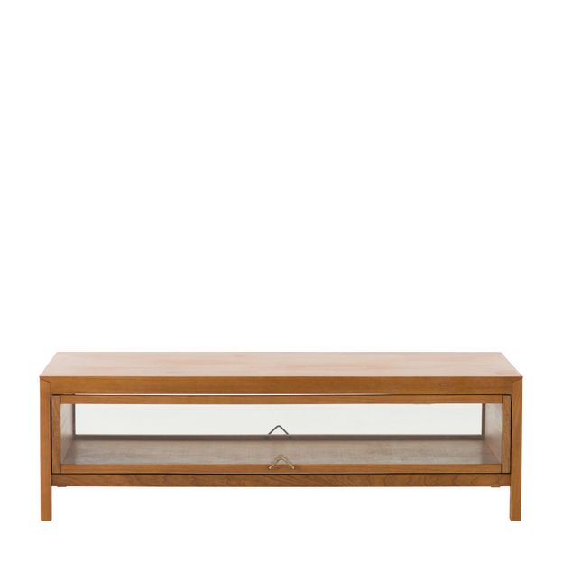 MESA DE CENTRO COM 1 GAVETA 1,30 M X 52 CM MASCAVO