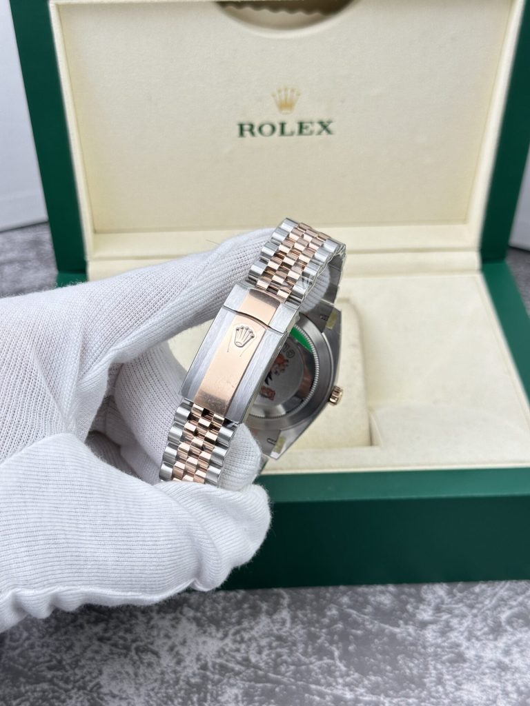 Rolex Datejust 126331 SS/RG Plated Black Dial 41mm Jub Super Clone