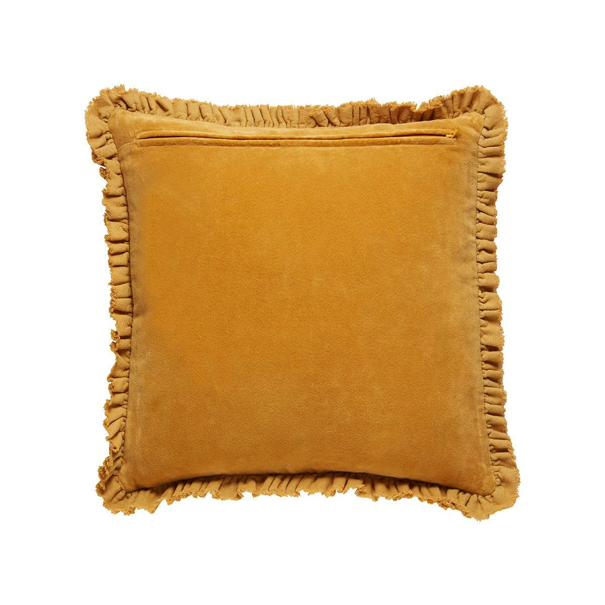 HIPPY - Coussin en coton ocre 45 x 45 cm