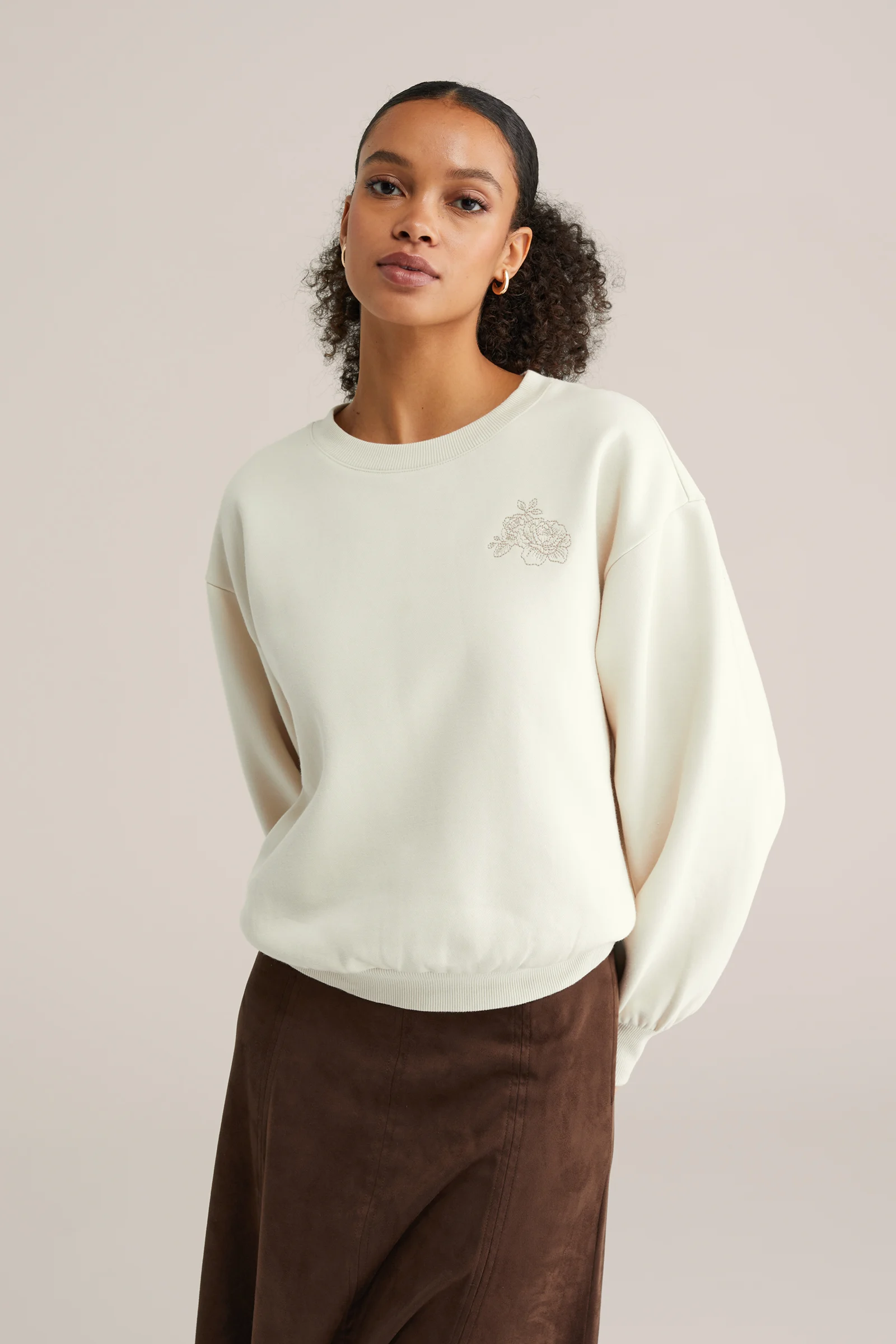 Dames sweater met embroidery