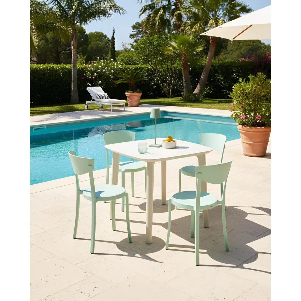 VIESTE - Tuinstoel set van 4 - Mintgroen - Synthetisch materiaal