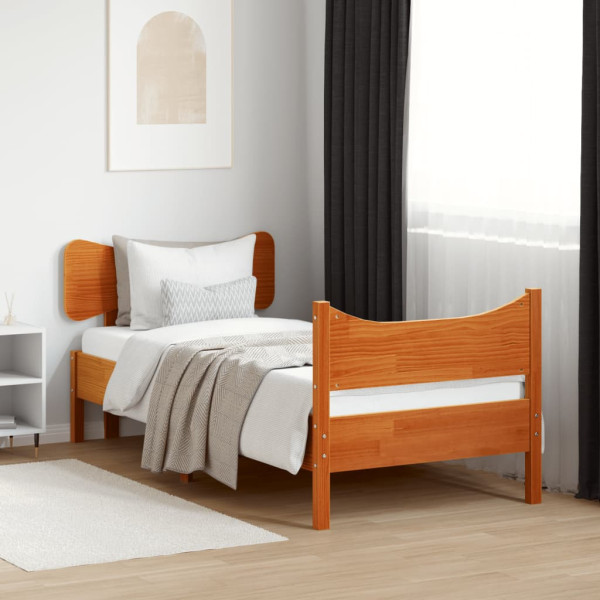 Łóżko Drewniane Rama Łóżka Sofa Brązowe Do Sypialni Pokoju 75x190 cm