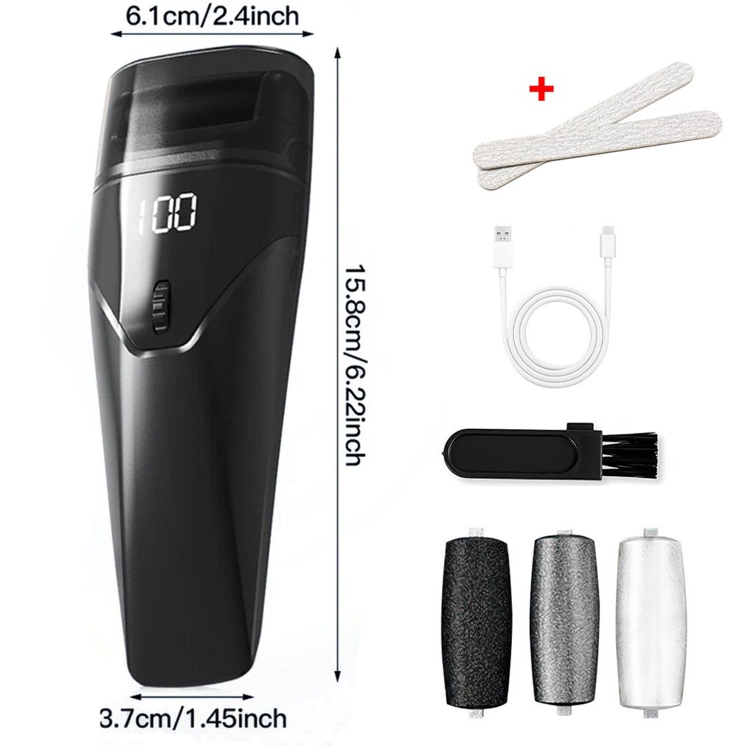 SPETLEK Electric Foot File Grinder Dead Skin Callus Remover Pedicure LED Light
