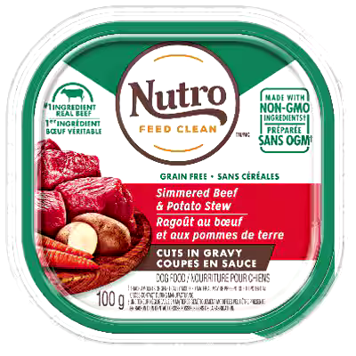 Nutro Grain Free Cuts in Gravy Beef & Potato Stew Adult Wet Dog Food, 100-g