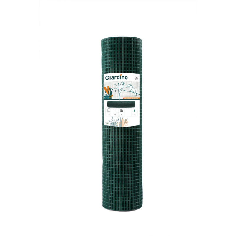 Grillage soudé plastifié vert Ø 25,4 x 2,3 mm 1,5 x 25 m GIARDINO