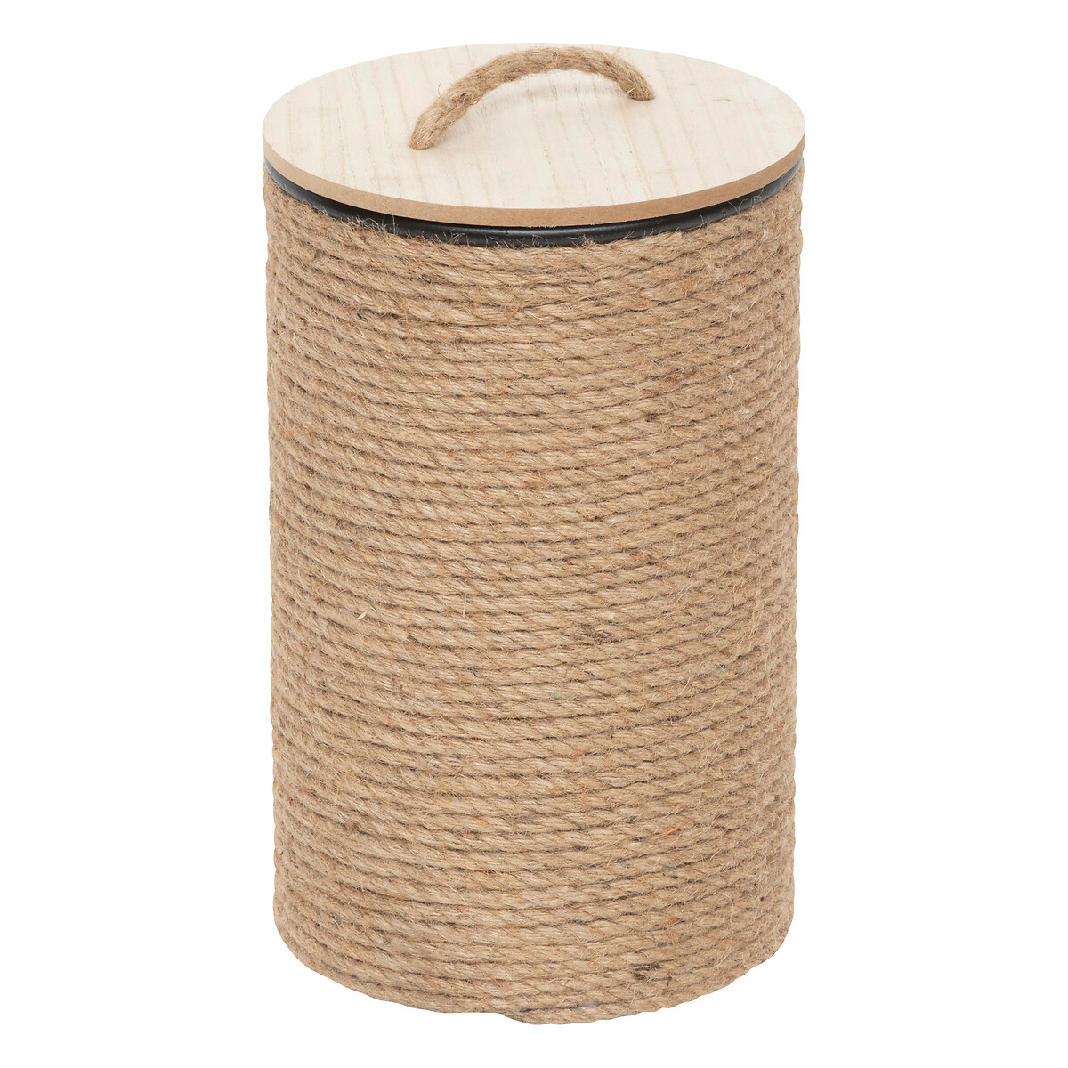 Cesto com tampa bege 48x36cm